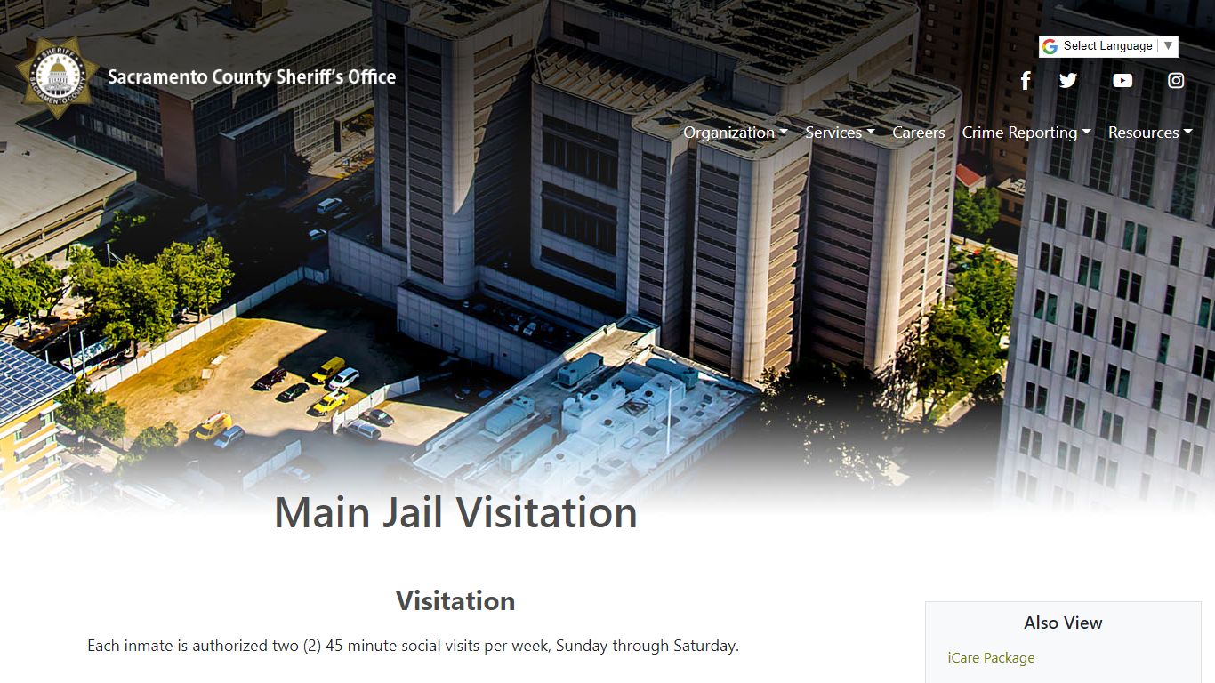 Main Jail Visitation - Sac Sheriff